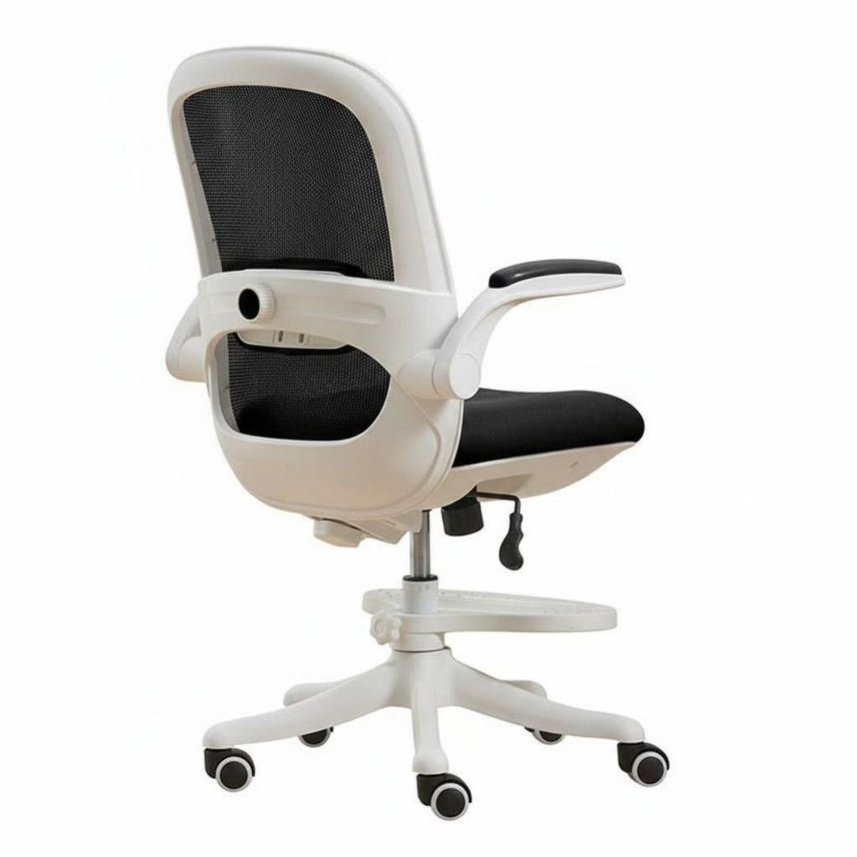 Height Adjustable Ergonomic Student Desk Chair ergonomic spinalrest Rolling Mesh Chair quiet-rolling casters rotating Seat 90° Flip-up Armrests for Students, Teenagers, Children, Study Room, Workspace, Bedroom
