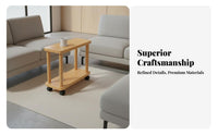 Space Saving Movable Sofa End Table Versatile Rolling Side Table Sturdy Construction Bedside Trolley on Wheels Easy Assembly for Office Workers, Homeowners, Apartment Dwellers, Reception Room, Small Areas, Bedroom, Kitchen