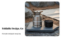 Foldable and Lightweight Portable Wood Combustion Cooker Easy to Assemble Wood Combustion Camp Cooker Stable Cooking Platform for Barbecue