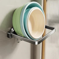 Suction Basin Rack Wall Mounted No-Drill Folding Organizer