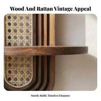 Vintage Wooden Display Unit French Country appeal Wall Shelf Decorative Accent Sturdy for Decor aficionados, Homeowners