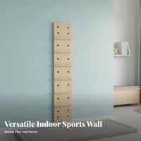 children's Rock Climbing Wall Dense Holds Junior Climber Climbing Wall Develops Strength & Coordination Wooden European Ladder Gym for Fitness Center