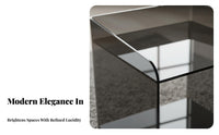 Light Luxury aesthetic C-Shaped End Table Space-Saving Household Furniture Transparent Look Multi-Functional for Apartment Dwellers, Homeowners, Remote Workers, Living Room, Small Spaces, Bedroom, Home Office