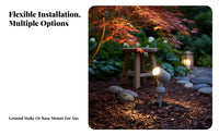 Colorful Outdoor Tree Illuminator Decorative LED Ground Stake Light Adjustable Angle for Garden, Courtyard, Pathway