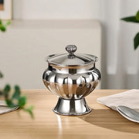 Serving Bowl with Lid Elegant Pedestal Serving Bowl Compact Dessert Server for Dining Table