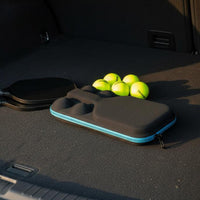 Racket Sport Paddle Case Zipper Closure 2-Paddle Carrying Case Internal Mesh Pockets for Travel