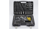 Polished Chrome Socket Wrench Set Socket Set with Case Ergonomic Tools Portable for Homeowners