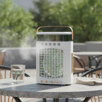 Desktop Misting Fan Versatile Function Personal Cooling Fan 120° Wide-Angle Air Circulation Mini Cooling Refrigeration Unit for Office, Bedroom