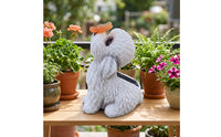Weatherproof Dog Statue with Butterfly Light Outdoor Dog Figurine with Butterfly Light Energy-Efficient Solar Garden Statue Eco-Friendly for Gardeners, Patio, Balcony, Flower Bed