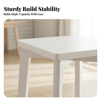 Space-Saving Stacking Square Stool Sturdy Structure Stackable Square Seat Multi-Purpose Household Furniture High Load Capacity for Homeowners, Families, Adults, Small Areas, Dining Room, Kitchen, Bedroom