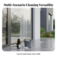 Telescopic Water Fed Brush Sturdy Aluminum Alloy Extendable Photovoltaic Panel Cleaning Brush Adjustable Angle Head Photovoltaic Panel Cleaning Kit