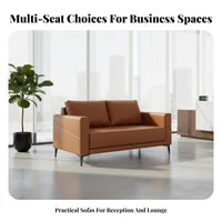 Minimalist design Modern 3-Seater Office Couch Professional Look Sofa and Loveseat Combination Comfortable Cushioning Commercial Furnishing robust Frame for Business Owners, Interior Designers, Apartment Dwellers, Corporate Waiting Room, Small Space
