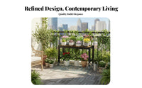 360° Rotating Casters Rolling Plant Cart Ventilated Storage Rolling Plant Bench Multi-Purpose Flower Rack Heavy-Duty for Gardeners, Homeowners, People with Limited Mobility, Balcony, Living Room, Outdoor, Indoors