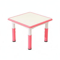 Multifunctional Square Plastic Play Table Rounded Corners Kids Multi-Activity Table Set Easy to Clean Children's Drawing Desk Anti-Slip Feet for Toddlers, Preschoolers, Kindergarten, Playroom