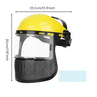 Wire Mesh Face Guard Clear Vision Mower Face Guard Lightweight Hard Hat with Mesh Visor for Gardening