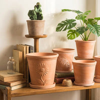 Plant Pots for Every Indoor Plant Pot, Retro Roman Style Terracotta Plant Pots for Outdoor Plants, 16 Pack Clay Pot Set for Home Office, Saucer