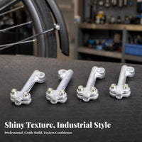 4 Pieces Adjustable Guard Stay Bracket Screw Clamp Two-Wheeler Guard Support Adjuster Cylindrical Rod