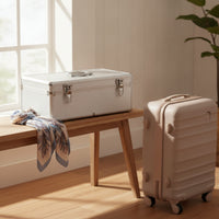 Aluminum CD Storage Box with Dividers Sturdy CD Organizer Box Portable Heavy-Duty for Collectors