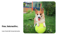 Great Gift Giant Tennis Ball Interactive Play Inflatable Pet Ball Lightweight for Large Type Owners, Families, Fetch Activities, Playtime
