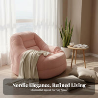 Small Space Friendly Upholstered Floor Lounger Versatile Use Household Furniture High-Density Filling Lounge Chair Fluffy-Like Comfort for Apartment Dwellers, Adults, Students, Bedroom, Living Room, Reading Nook, Office