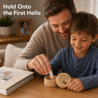 Wooden Baby Tooth Keepsake Box with Engraving Option
