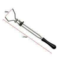 Adjustable Crucible Tongs Heat-Resistant Clamping Tool with Locking Screw Sturdy Crucible Holder Long-Reach for Metal Casting