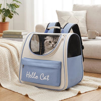 Pet Carrier Backpack and Foldable Pet Carrier, Oxford Fabric Cat Backpack, Portable Pet Carrier for Travel Hiking and Breathable Pet Walking