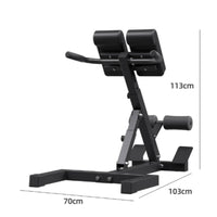 Roman Chair with Side Handles Foldable Roman Chair Hyperextension Bench Stable Back Extension Bench with Parallel Bar Station