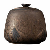 3 Pieces Modern Chinese Design Pot, Jar, and Screen three-piece set Hammered Finish Ornamental Set Sealed Canister House Decoration Artistic decoration for Guesthouse Owners, Interior Designers, Art Lovers, Showroom, shelving unit, Study Room, Entrymethod