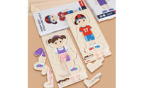 Wooden Body Structure Puzzle Learn Through Children's Body Structure Learning Puzzle Cognitive Development Layered Toy for Kindergarten