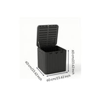 Outdoor Storage Box Weather-Resistant Storage Box with Hinged Lid Heavy-Duty for Homeowners