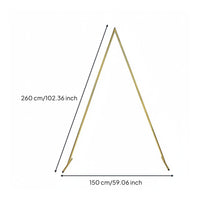 Gold Triangle Wedding Arch Portable Triangular Ceremony Arch Stand Weather-Resistant Wedding Backdrop Stand for Photo