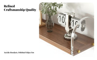 Floating Shelf with Acrylic Brackets Nordic Design Clear Floating Shelf
