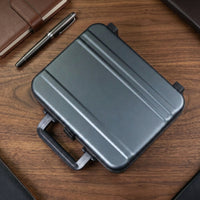 14-Slot Watch Box Lockable Aluminum Watch Case Tough-Exterior Organizer for Collectors, Journeyers