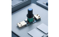 USB Fan Speed Controller Compact Design Rotary Knob Fan Regulator USB Rotary Controller Printed Dimensions