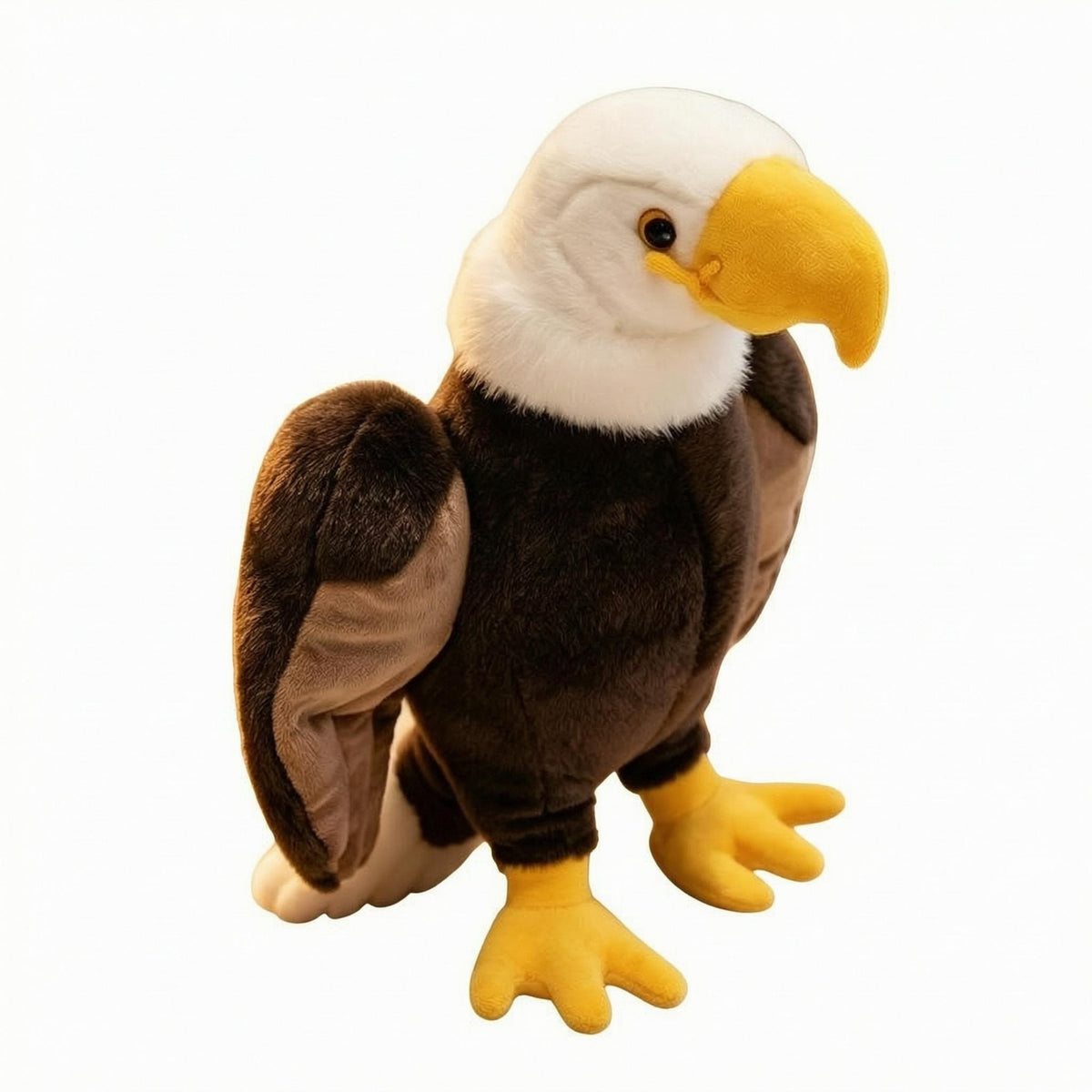 Bald Eagle Stuffed Embroidered Eyes Standing Eagle Stuffed Soft Long-Lasting