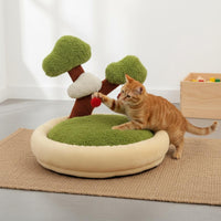 Multifunctional Cat Nest Soft and Comfortable Tree Shaped Cat Bed Interactive Play Toys for Kittens