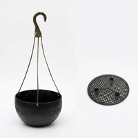 Plant Pots and Hanging Basket for Outdoor Plants, Ribbed Hanging Plant Pot with Chain Home Decor, Chinese Style Plant Pots Indoor