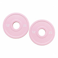 Rounded Edges Pink Barbell Plate IWF Standard Diameter Strength Training Gear Wear-Resistant Printing Fitness Equipment for Beginners, Women