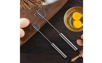 Manual Semi-Automatic Whisk Rust-Resistant Rotary Whisk Lightweight Utensil Sturdy for Home Bakers