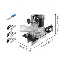 Dust Collection Router Jig Metal Guide Plates Slotting Router Jig Knurled Knobs Carpentry Tool