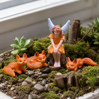 Fairy Garden Fox Figurines Miniature Landscape Decor