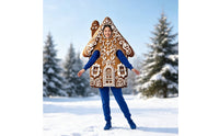 Gingerbread House Costume Pull-on Foam House Costume Lightweight Holiday Dress-up Outfit for Kids Adults