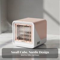 USB Desktop Cooling Fan Cools, Humidifies, and Purifies Mini Water-Cooled Chiller Three Settings Desktop Air Chiller for Students, Dorm Room