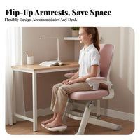 Stable Base Adjustable Ergonomic Young Person Chair High-Density Foam Cushion Adjustable Kids Desk Chair Breathable Mesh Back Student Seat Easy to Clean for Students, Teenagers, Parents, Study Room, Homework, Bedroom, Home Office