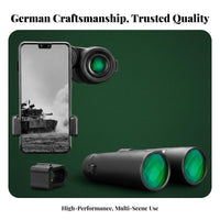 Portable High Power Binoculars BAK4 Prism High Powered Binoculars Wide Field of View Long Distance Viewing Glasses Fully Multi-Coated Lens for Concert Goers, Travelers, Concerts, Sporting Events, Sightseeing, Travel