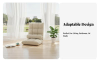 Reclining Floor Lounger Thick Cushioning Adjustable Backrest Lounger for Bedroom
