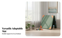 Thickened Cushion Foldable Gymnastics Mat Non-Slip Thick Sit-up Pad Shock Absorption Folding Panel Mat Wear-Resistant for Students, Combat Artists, Dance Studio, School, Training Center, Stretching