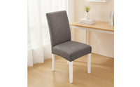 Stretch Chair Cover Leaf Pattern Jacquard Chair Cover Slipcover with Elastic Bottom Full-Coverage for Dining Room, Home Refresh