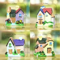 Miniature European Villa House Model for Micro Landscape DIY Assembly